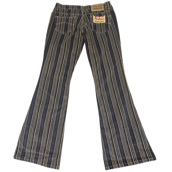 Jou Jou Striped Corduroy Flare Pants Y2K Low Rise 28x31 Festival Rare NWT size 5 - Picture 3 of 13